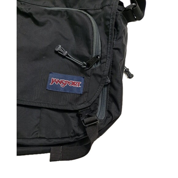 Jansport Medium Crossbody Shoulder Messenger Laptop Tablet Bag Black School - Picture 2 of 13